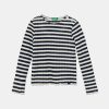 United Colors of Benetton longsleeve copii culoarea bleumarin