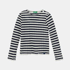 United Colors of Benetton longsleeve copii culoarea bleumarin