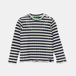 United Colors of Benetton longsleeve copii culoarea bleumarin