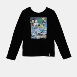 United Colors of Benetton longsleeve culoarea negru