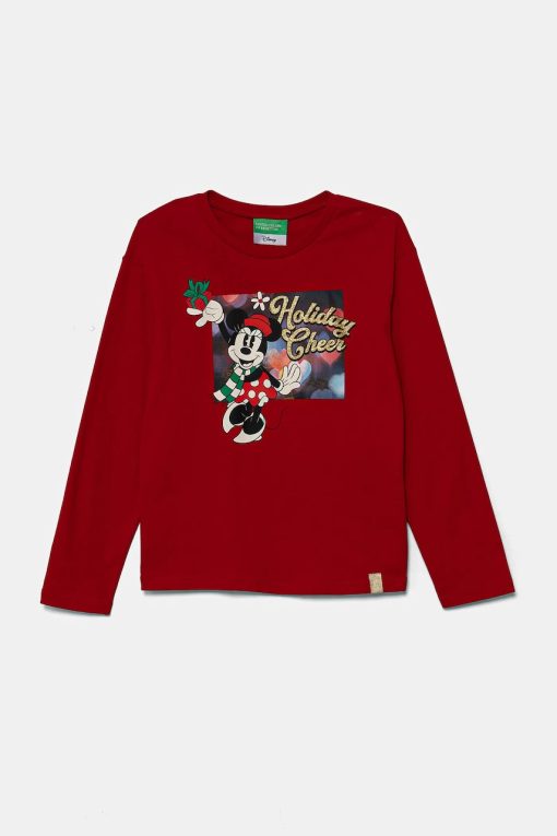 United Colors of Benetton longsleeve culoarea rosu