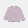 United Colors of Benetton longsleeve din bumbac pentru bebeluși culoarea violet