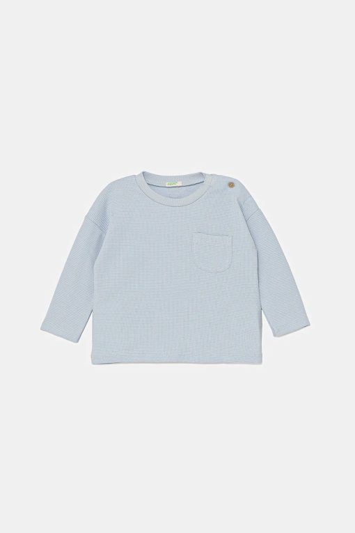 United Colors of Benetton longsleeve din bumbac pentru bebeluși uni