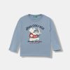 United Colors of Benetton longsleeve din bumbac pentru copii cu imprimeu