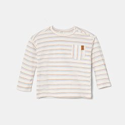 United Colors of Benetton longsleeve din bumbac pentru copii culoarea bej