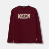 United Colors of Benetton longsleeve din bumbac pentru copii culoarea bordo