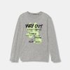United Colors of Benetton longsleeve din bumbac pentru copii culoarea gri