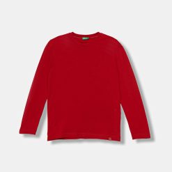 United Colors of Benetton longsleeve din bumbac pentru copii culoarea rosu