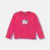 United Colors of Benetton longsleeve din bumbac pentru copii culoarea roz