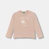 United Colors of Benetton longsleeve din bumbac pentru copii culoarea roz