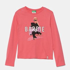 United Colors of Benetton longsleeve din bumbac pentru copii culoarea violet