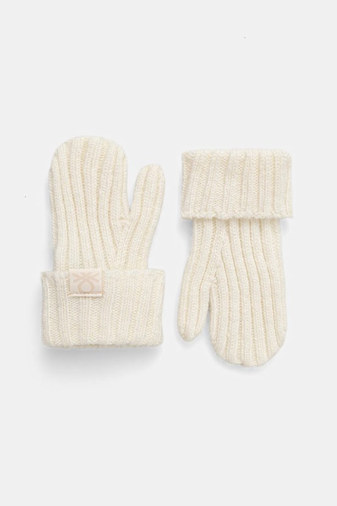 United Colors of Benetton mănuși pentru bebeluși culoarea bej