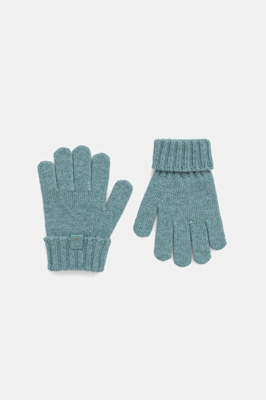 United Colors of Benetton mănuși pentru bebeluși culoarea turcoaz