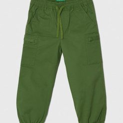 United Colors of Benetton pantaloni copii culoarea verde