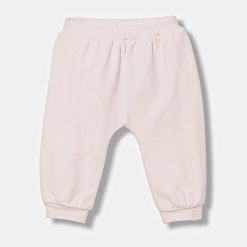 United Colors of Benetton pantaloni de trening pentru bebeluși culoarea roz