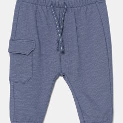 United Colors of Benetton pantaloni de trening pentru bebeluși culoarea violet