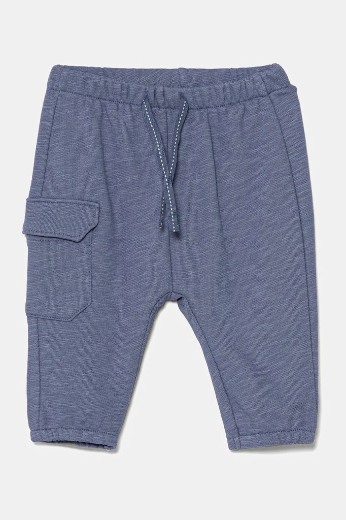 United Colors of Benetton pantaloni de trening pentru bebeluși culoarea violet