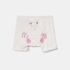 United Colors of Benetton pantaloni scurți din bumbac pentru bebeluși culoarea roz