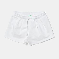 United Colors of Benetton pantaloni scurți din bumbac pentru copii culoarea alb
