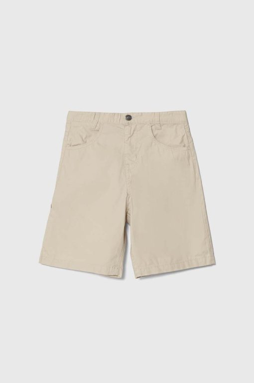 United Colors of Benetton pantaloni scurți din bumbac pentru copii culoarea bej