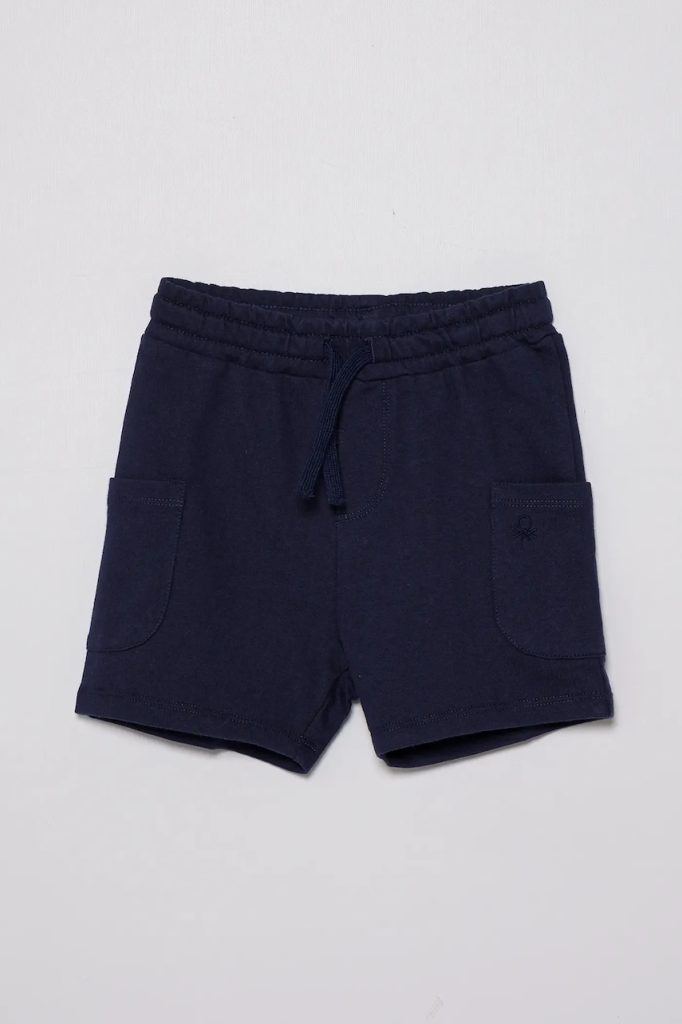 United Colors of Benetton pantaloni scurți din bumbac pentru copii culoarea bleumarin