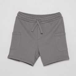 United Colors of Benetton pantaloni scurți din bumbac pentru copii culoarea gri