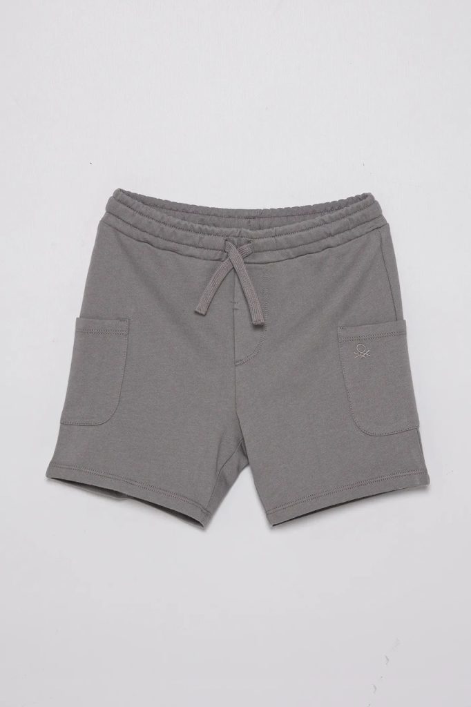 United Colors of Benetton pantaloni scurți din bumbac pentru copii culoarea gri