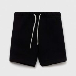 United Colors of Benetton pantaloni scurți din bumbac pentru copii culoarea negru
