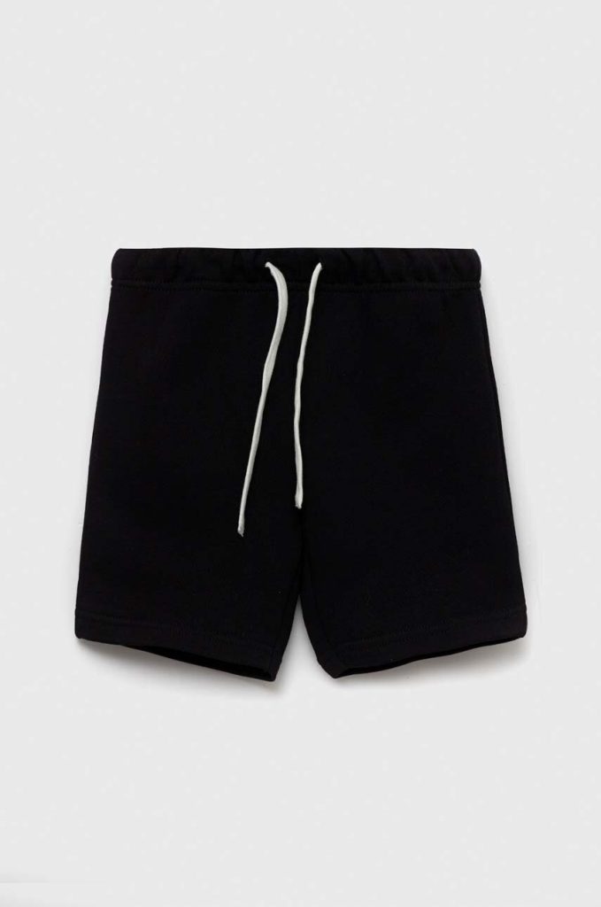 United Colors of Benetton pantaloni scurți din bumbac pentru copii culoarea negru