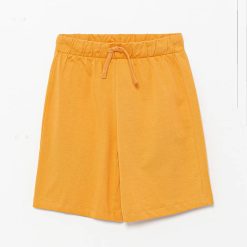 United Colors of Benetton pantaloni scurți din bumbac pentru copii culoarea portocaliu