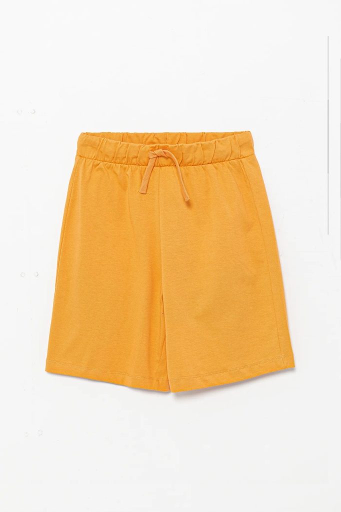 United Colors of Benetton pantaloni scurți din bumbac pentru copii culoarea portocaliu