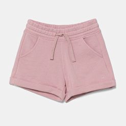 United Colors of Benetton pantaloni scurți din bumbac pentru copii culoarea roz