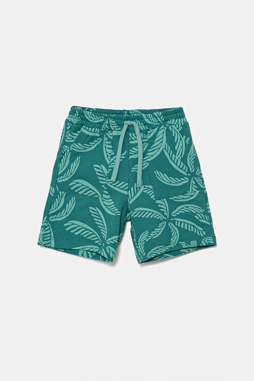 United Colors of Benetton pantaloni scurți din bumbac pentru copii culoarea turcoaz