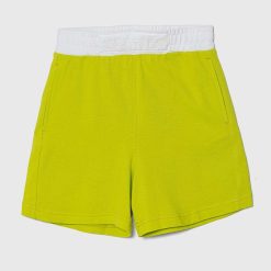 United Colors of Benetton pantaloni scurți din bumbac pentru copii culoarea verde
