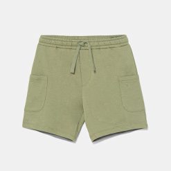 United Colors of Benetton pantaloni scurți din bumbac pentru copii culoarea verde