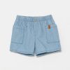United Colors of Benetton pantaloni scurți din denim pentru bebeluși neted