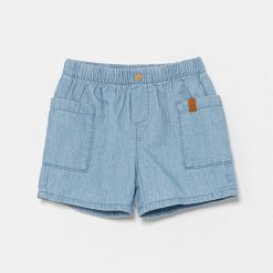 United Colors of Benetton pantaloni scurți din denim pentru bebeluși neted