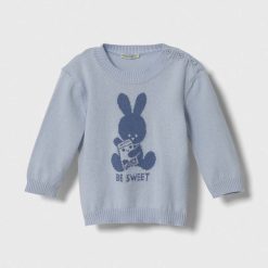 United Colors of Benetton pulover din bumbac pentru bebeluși light-Îmbrăcăminte