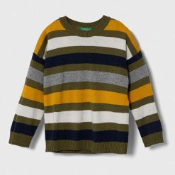 United Colors of Benetton pulover pentru copii din amestec de lana culoarea gri