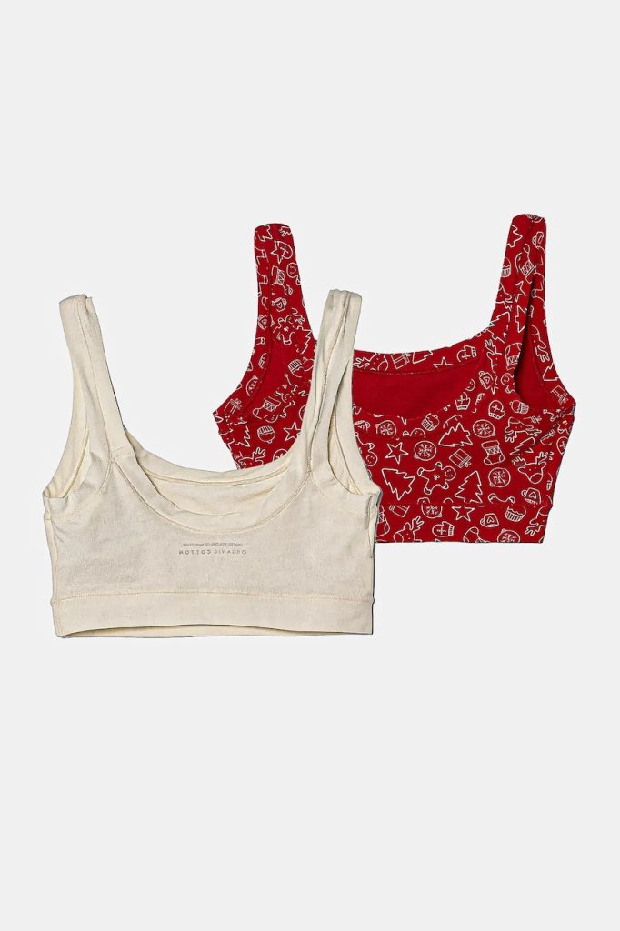 United Colors of Benetton sutien 2-pack culoarea bej