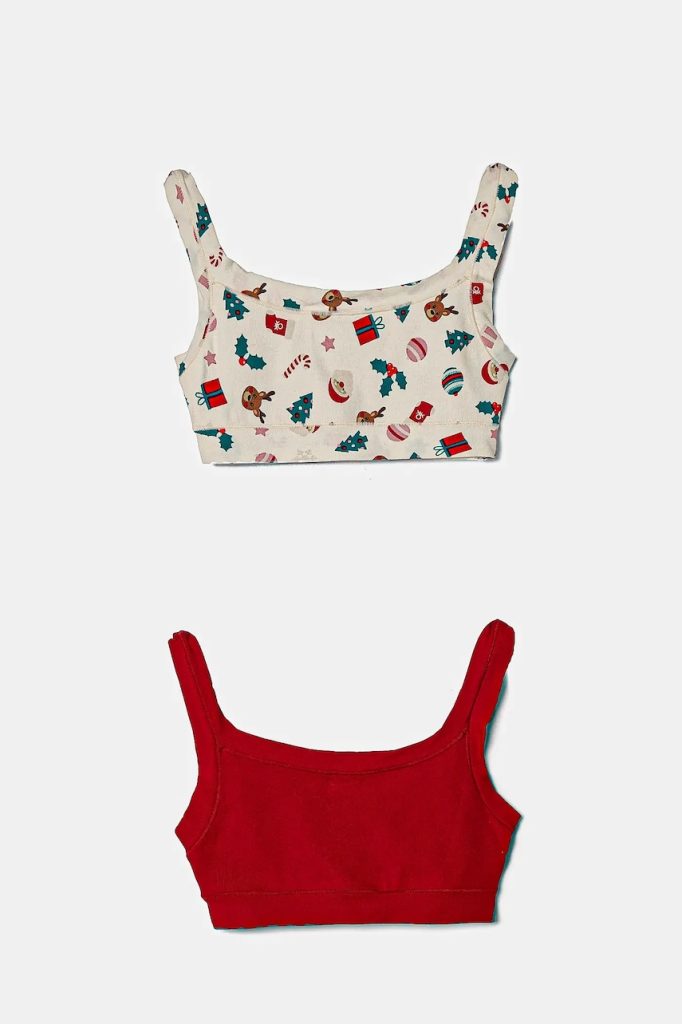 United Colors of Benetton sutien 2-pack culoarea rosu