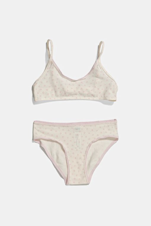 United Colors of Benetton sutien și chiloți pentru copii culoarea bej