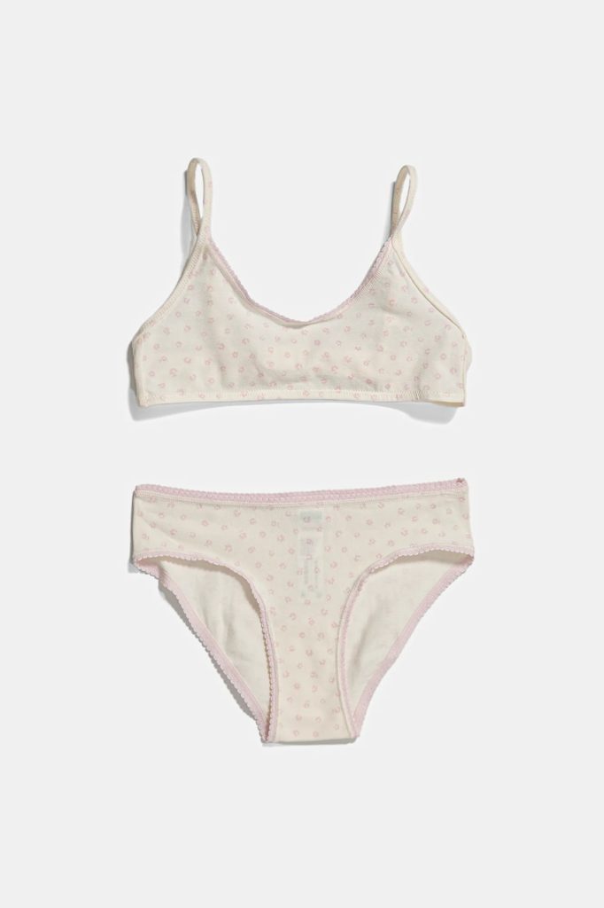 United Colors of Benetton sutien și chiloți pentru copii culoarea bej