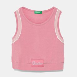 United Colors of Benetton top copii culoarea roz