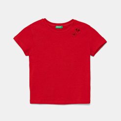 United Colors of Benetton tricou copii culoarea rosu