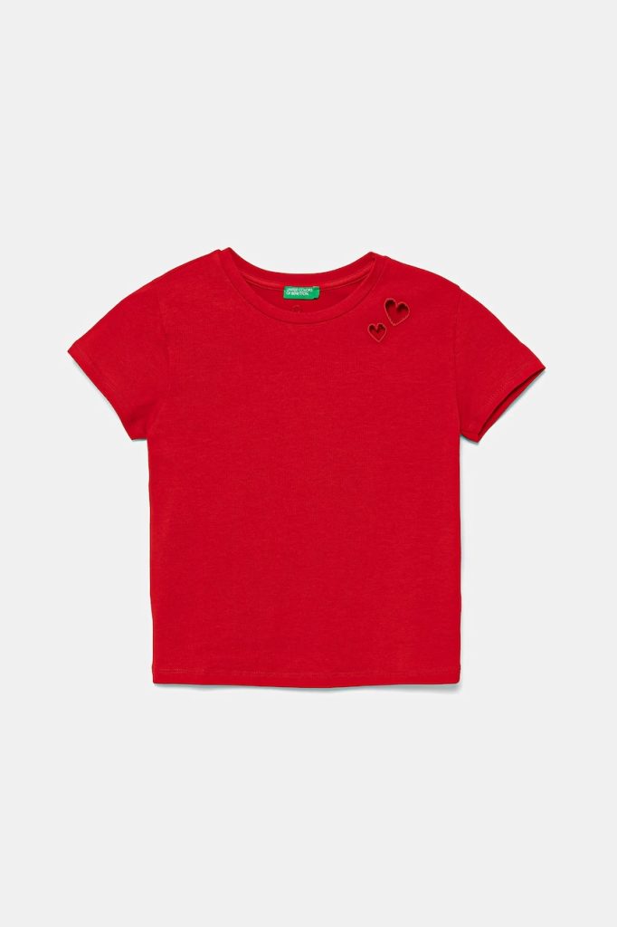 United Colors of Benetton tricou copii culoarea rosu