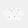 United Colors of Benetton tricou de bumbac pentru copii culoarea alb