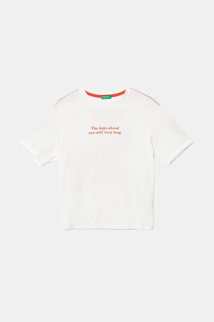 United Colors of Benetton tricou de bumbac pentru copii culoarea alb