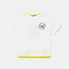 United Colors of Benetton tricou de bumbac pentru copii culoarea alb