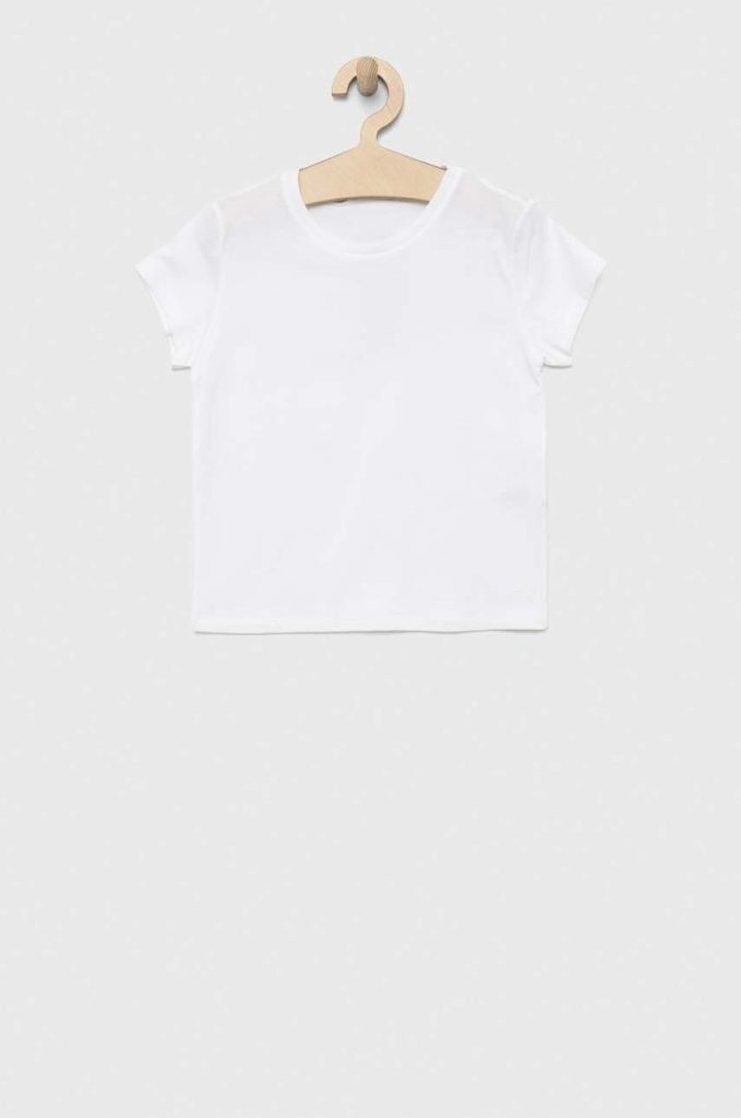 United Colors of Benetton tricou de bumbac pentru copii culoarea alb